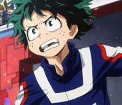 midoriya at the finish line